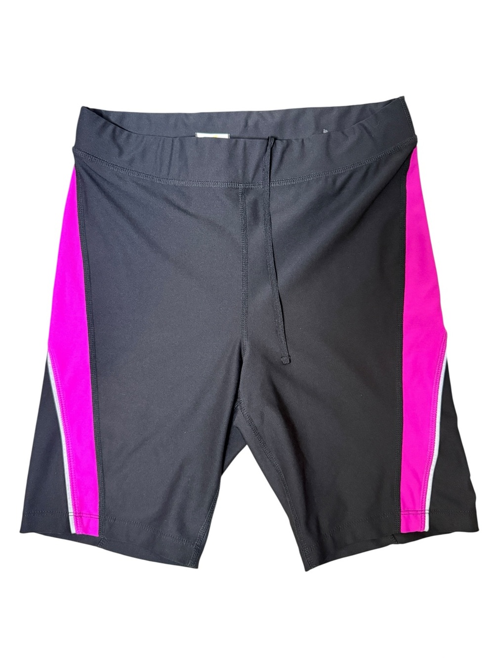 Xersion Medium Black Athletic Shorts with Pink Side Panels